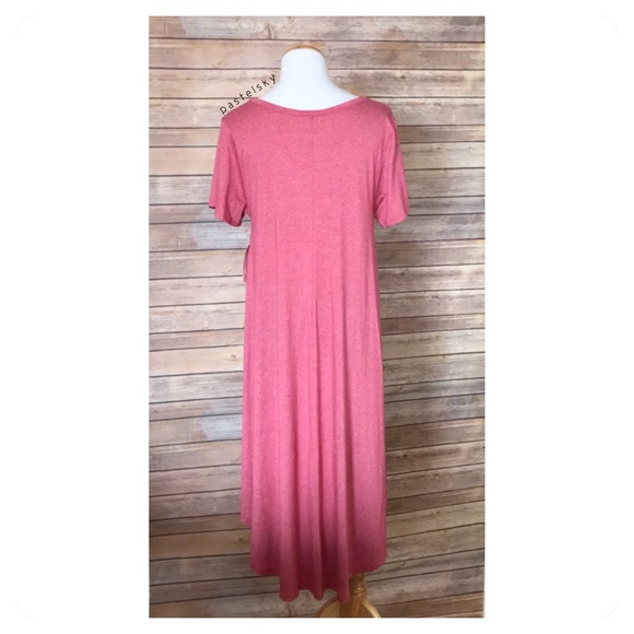 🆕LULAROE carly heathered red dress - Picture 3 of 8
